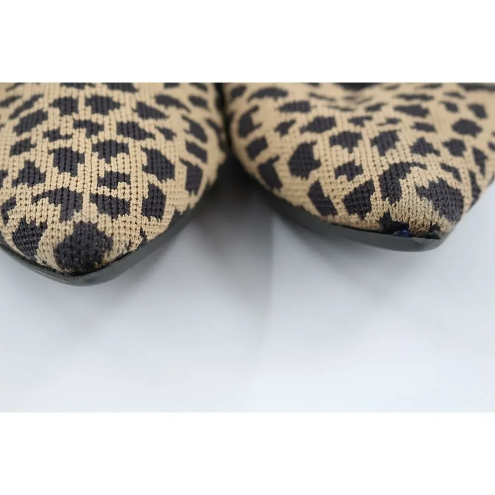 Rothy’s Women The Point Ballet Flats Cheetah Leopard Print Size 11.5